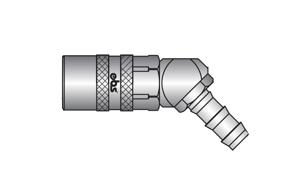 Муфта угловая 45° с безхомутовым соединением 506 FGB 10-45°